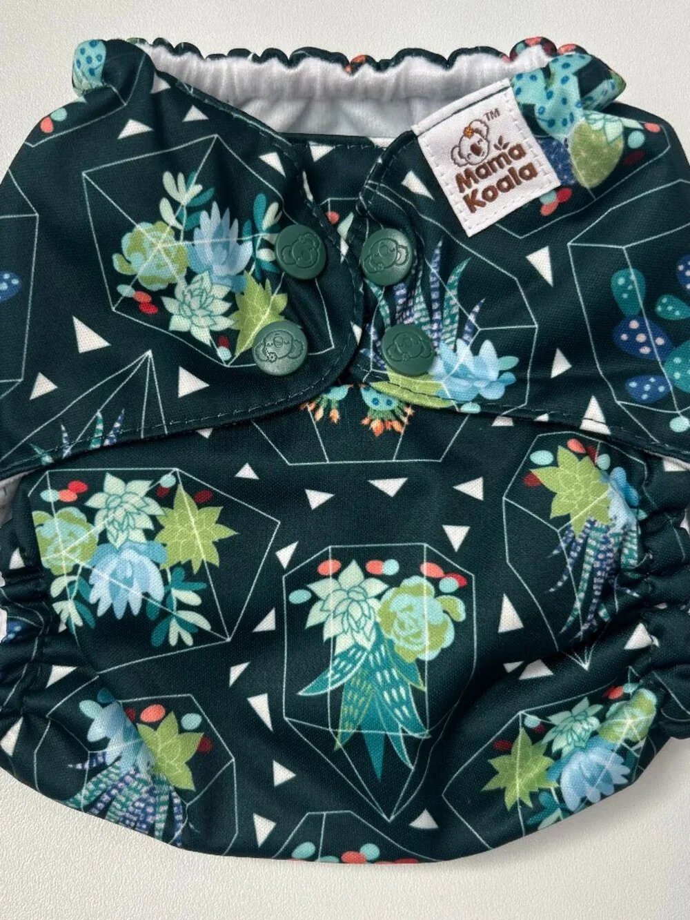 NEW Mama Koala Pocket Cloth Diaper OS Geo Succulent No Insert